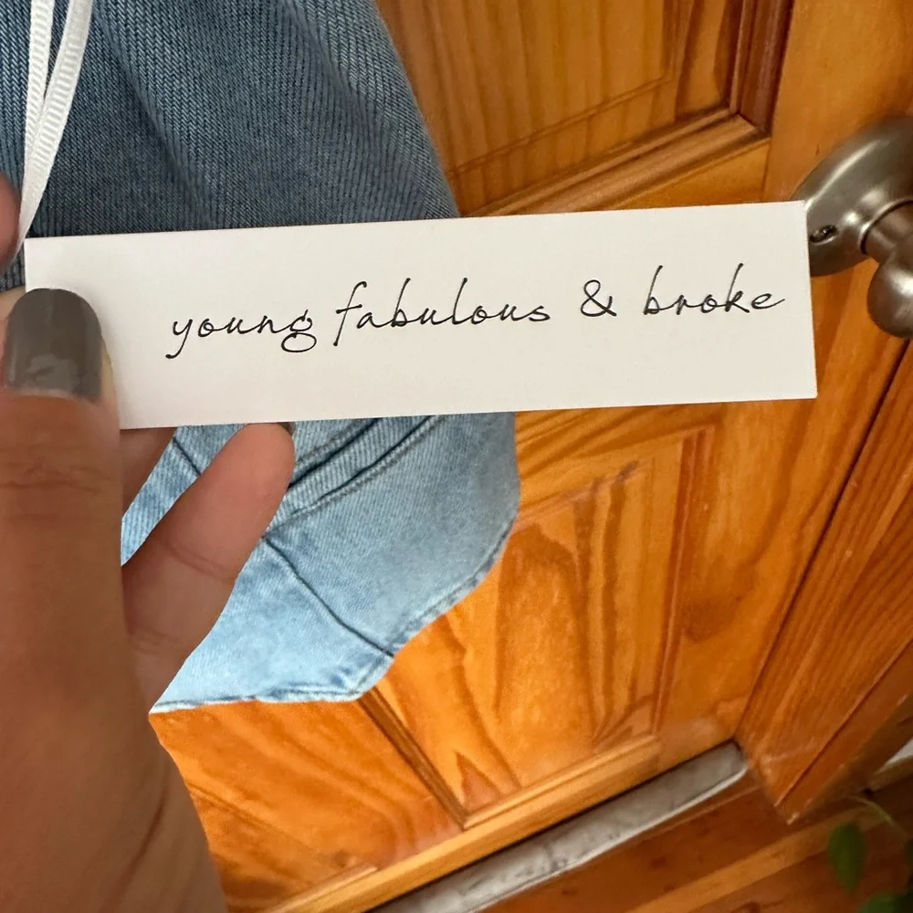 NWT young, fabulous & broke Button-Up Denim Vest - Picture 8 of 11